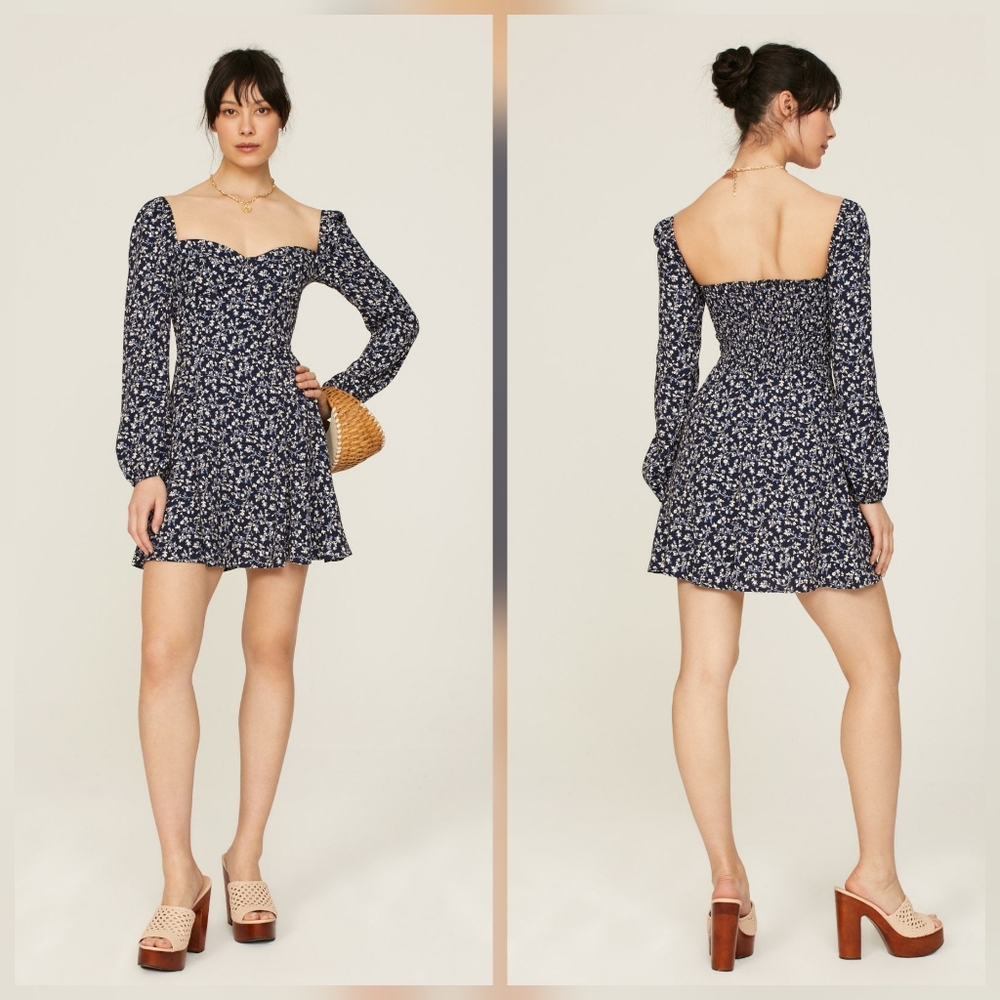 Reformation Mochi Dress Long sleeves Sweetheart Size 2